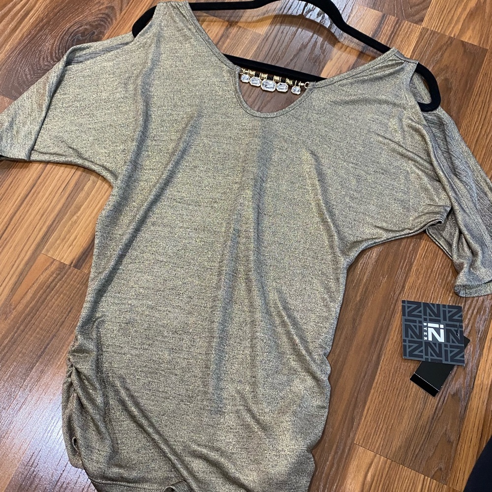 Gold dressy top